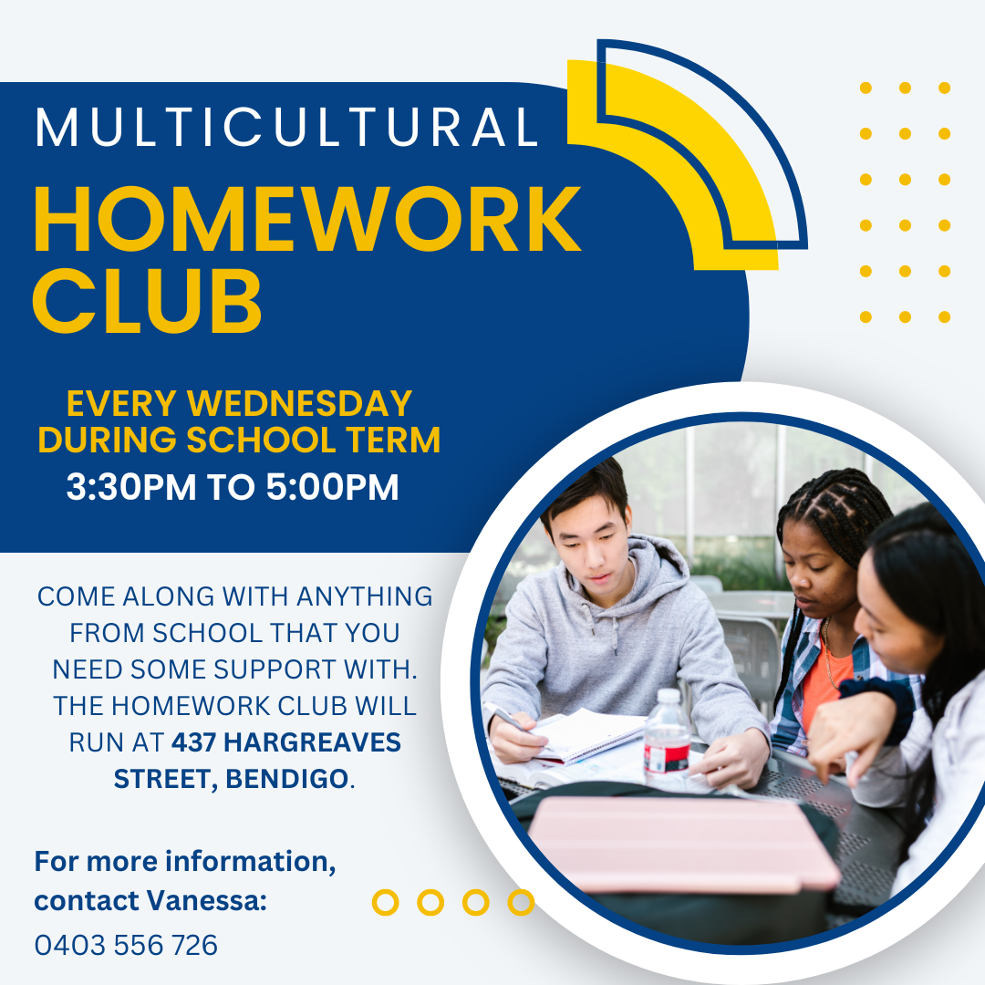 Multicultural Homework Club Term 1 Connect Greater Bendigo